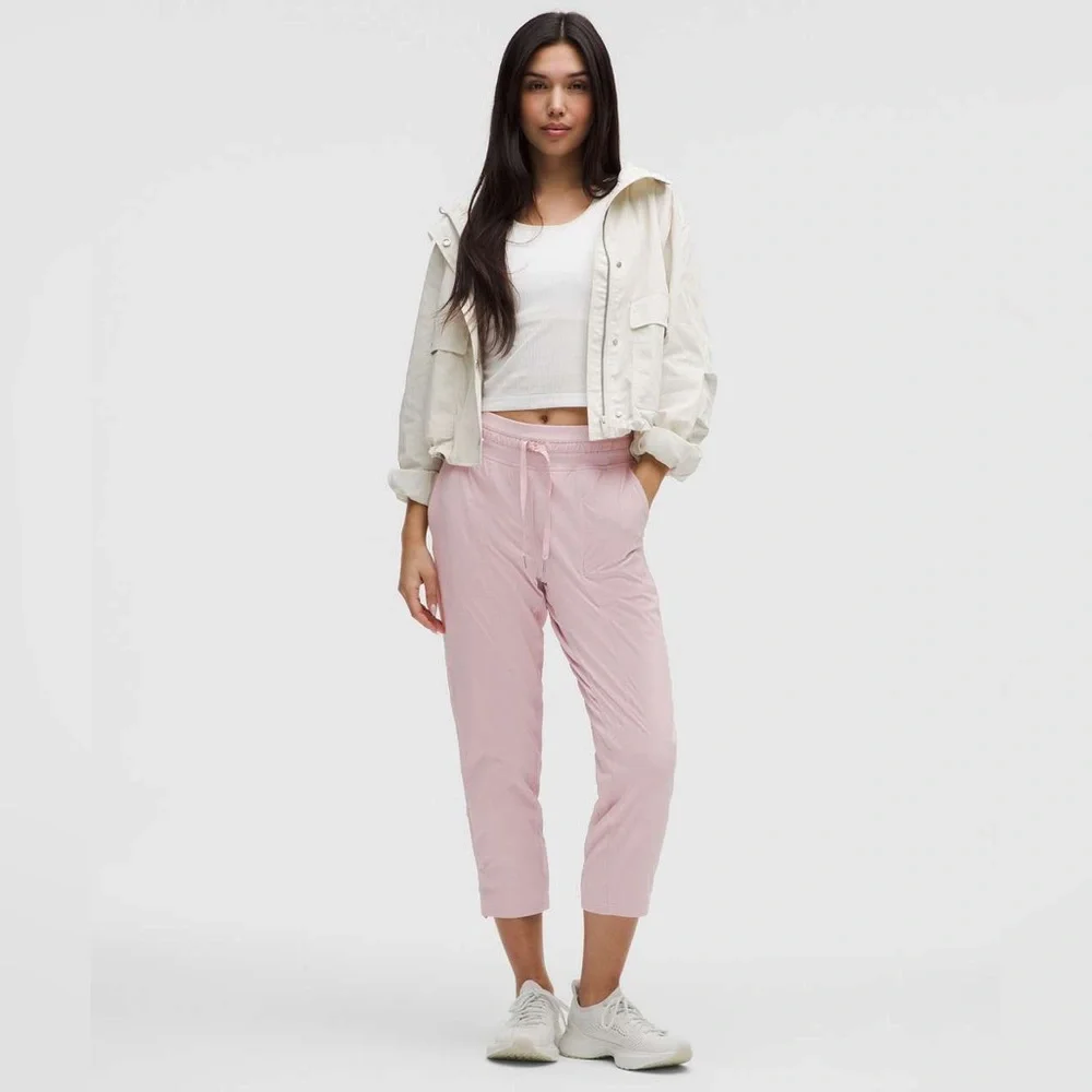 lululemon athletica blush pink leggings with logo tag